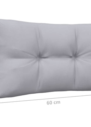 6-delige Loungeset met grijze kussens grenenhout