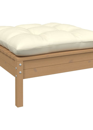 6-delige Loungeset met kussens grenenhout honingbruin