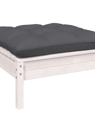 6-delige Loungeset met kussens grenenhout wit