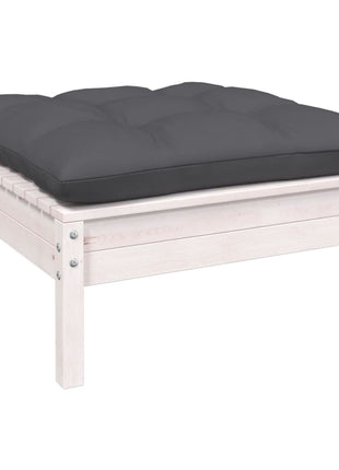 6-delige Loungeset met kussens grenenhout wit