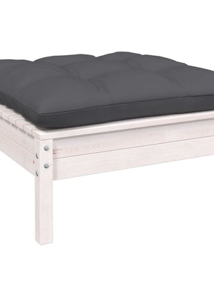 6-delige Loungeset met kussens grenenhout wit