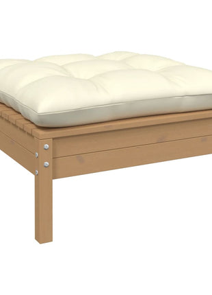 6-delige Loungeset met kussens grenenhout honingbruin