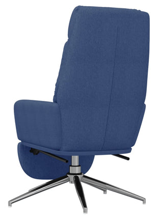 Relaxstoel met voetensteun stof blauw