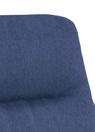 Relaxstoel met voetensteun stof blauw