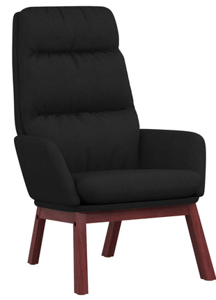 Relaxstoel met voetenbank stof zwart