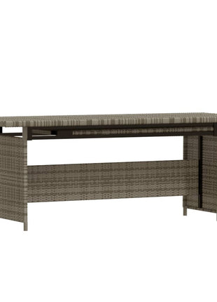 7-Delige Loungeset Met Kussens Poly Rattan Grijs