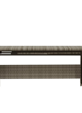 7-Delige Loungeset Met Kussens Poly Rattan Grijs