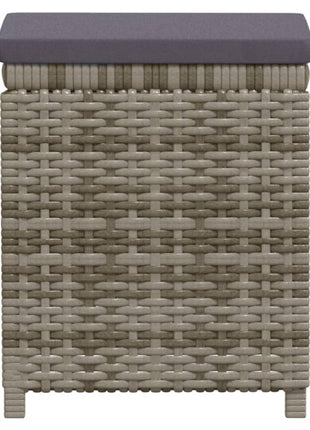 7-Delige Loungeset Met Kussens Poly Rattan Grijs