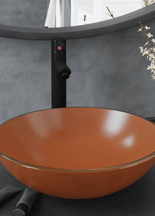 Wastafel Met Kraan En Pop-Up Afvoer Gehard Glas Transparant