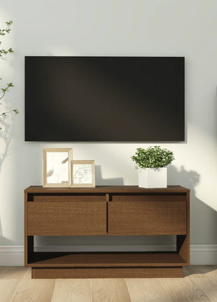 Tv-Meubel 74X34X40 Cm Massief Grenenhout