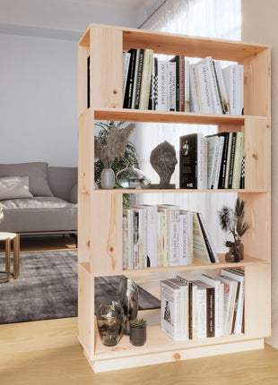 Boekenkast/Kamerscherm 80X25X132 Cm Massief Grenenhout