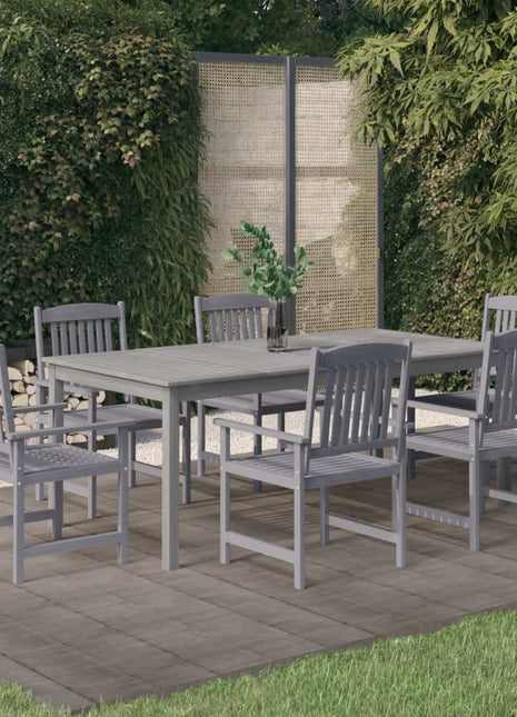 9-Delige Tuinset Massief Acaciahout Grijs