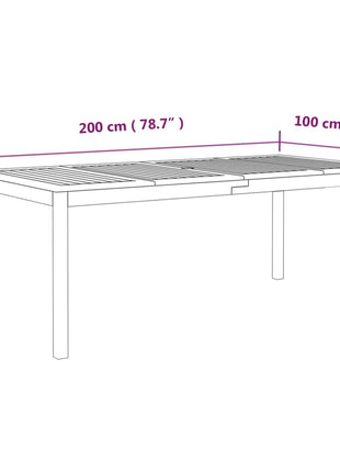 9-Delige Tuinset Massief Acaciahout Grijs