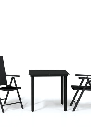 3-Delige Tuinset Zwart