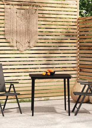 5-Delige Tuinset Poly Rattan Zwart