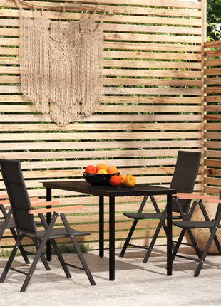 7-Delige Tuinset Poly Rattan Zwart En Bruin