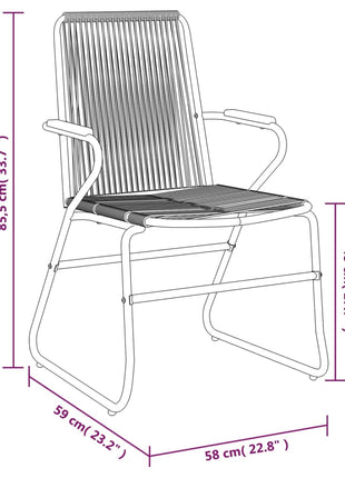 5-Delige Tuinset Pvc-Rattan Zwart