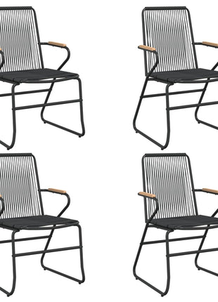 5-Delige Tuinset Pvc-Rattan Zwart