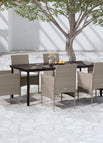 6 / 200 cm tafellengte / Beige en zwart