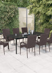 8 / 200 cm tafellengte / Bruin en zwart