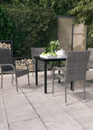 4 / 80 cm tafellengte / Grijs en zwart