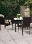 4 / 80 cm tafellengte / Bruin en zwart