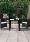 2 / 80 cm tafellengte / Zwart en bruin