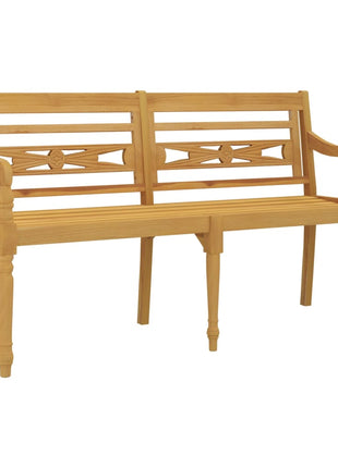 Bankje Batavia Met Kleurig Kussen Teakhout Antraciet