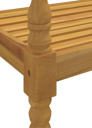 Bankje Batavia Met Kleurig Kussen Teakhout Antraciet