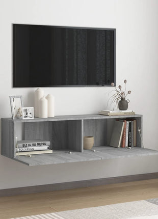 Tv-Wandmeubel 120X30X30 Cm Bewerkt Hout Eiken