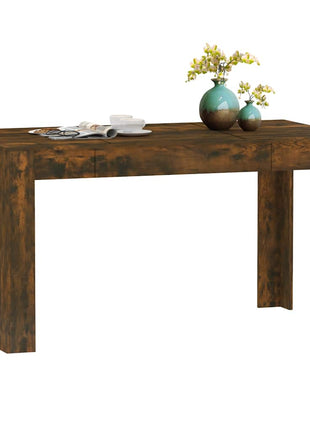 Eettafel 140x74,5x76 cm bewerkt hout gerookt eikenkleurig