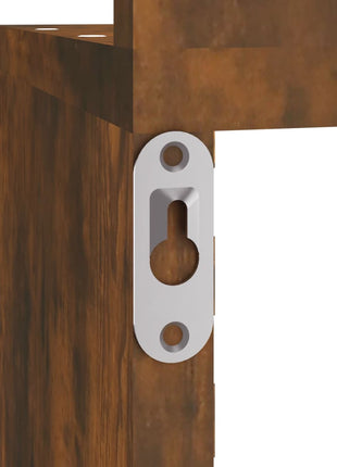Hoekwandschap 20X20X127,5 Cm Bewerkt Hout Kleurig Gerookt Eiken