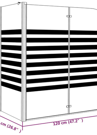 Badwand 120X68X130 Cm Gehard Glas