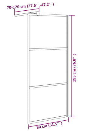Inloopdouchewand Donker Esg-Glas