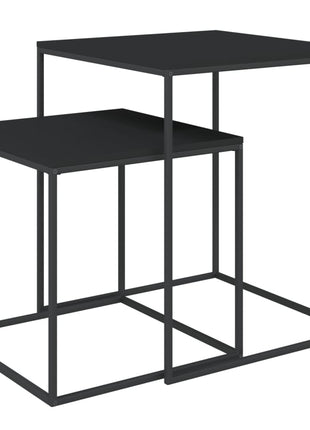 Salontafelset Bewerkt Hout En Metaal