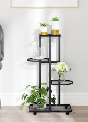 Bloemenstandaard Met Wielen 5-Laags 44X23X100 Cm Ijzer