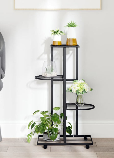 Bloemenstandaard Met Wielen 5-Laags 44X23X100 Cm Ijzer