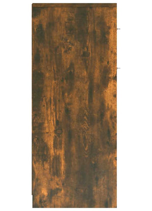 Badkamerkast 60x33x80 cm bewerkt hout gerookt eikenkleurig