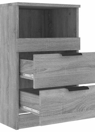 Nachtkastjes Bewerkt Hout Eikenkleurig