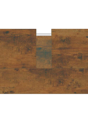 Badkamerkast 60x33x60 cm bewerkt hout gerookt eikenkleurig