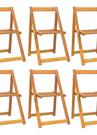 Tuinstoelen inklapbaar 6 st massief acaciahout
