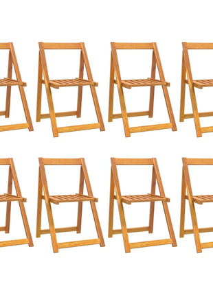 Tuinstoelen 8 st inklapbaar massief acaciahout