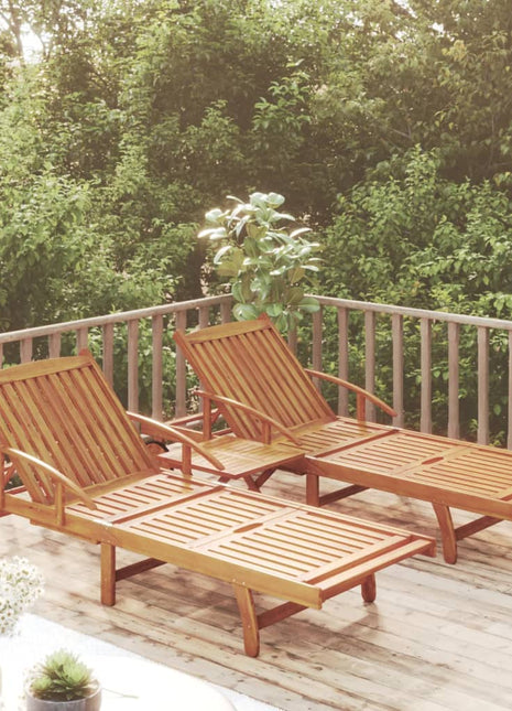 Ligbeddenset Met Tafel Massief Acaciahout