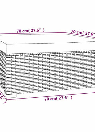 4-Delige Loungeset Met Kussens Poly Rattan