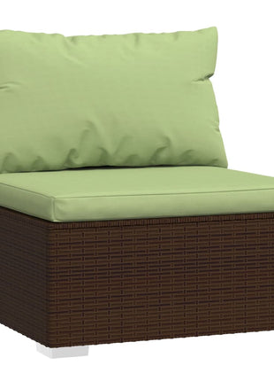 7-Delige Loungeset Met Kussens Poly Rattan