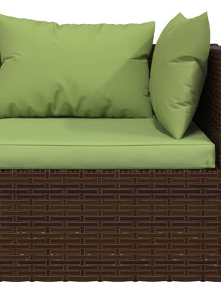 7-Delige Loungeset Met Kussens Poly Rattan