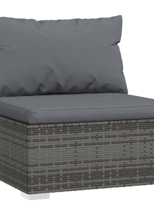 7-Delige Loungeset Met Kussens Poly Rattan