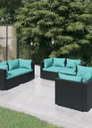 1 / Zwart en waterblauw
