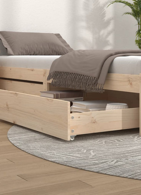 Bedlades 2 st massief grenenhout