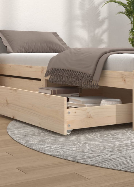 Bedlades 2 st massief grenenhout